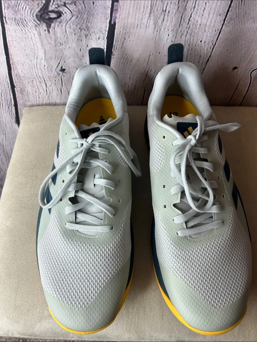 Adidas mens Rapidmove Trainer size 13 color: wonder silver/arctic night gold